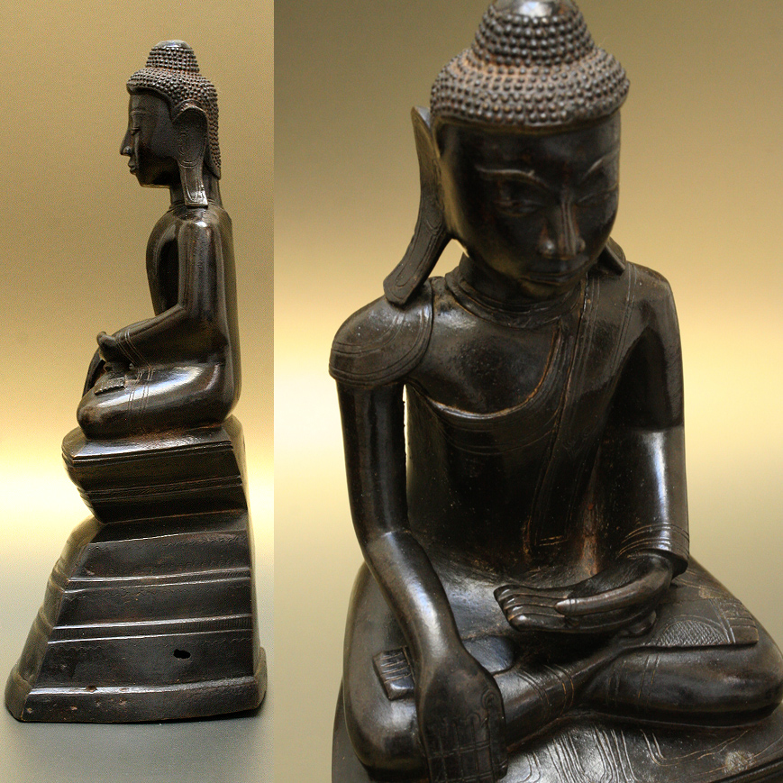 BOUDDHA SHAN EN BRONZE, XVII-XVIIIe siècle