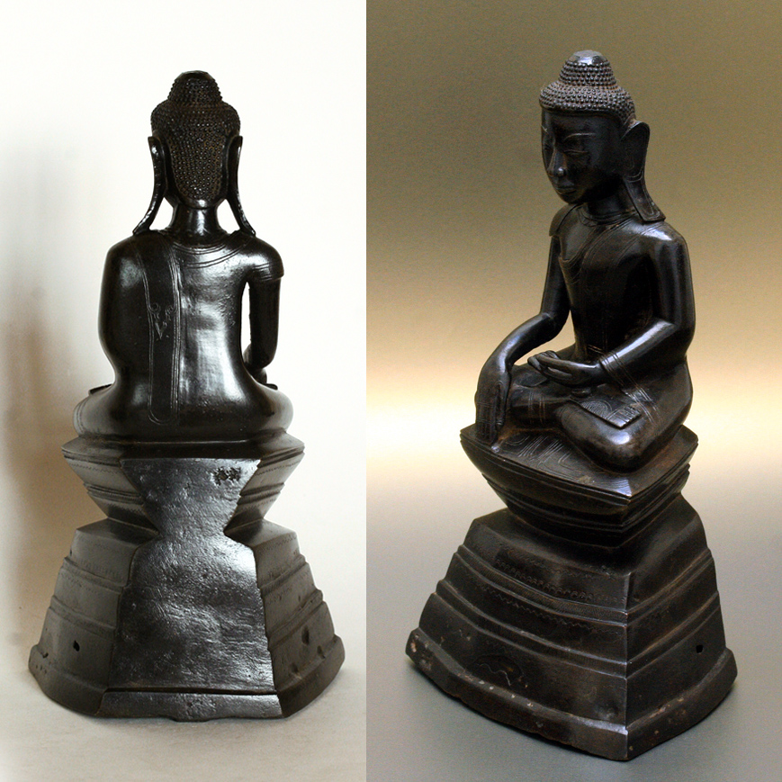 BOUDDHA SHAN EN BRONZE, XVII-XVIIIe siècle