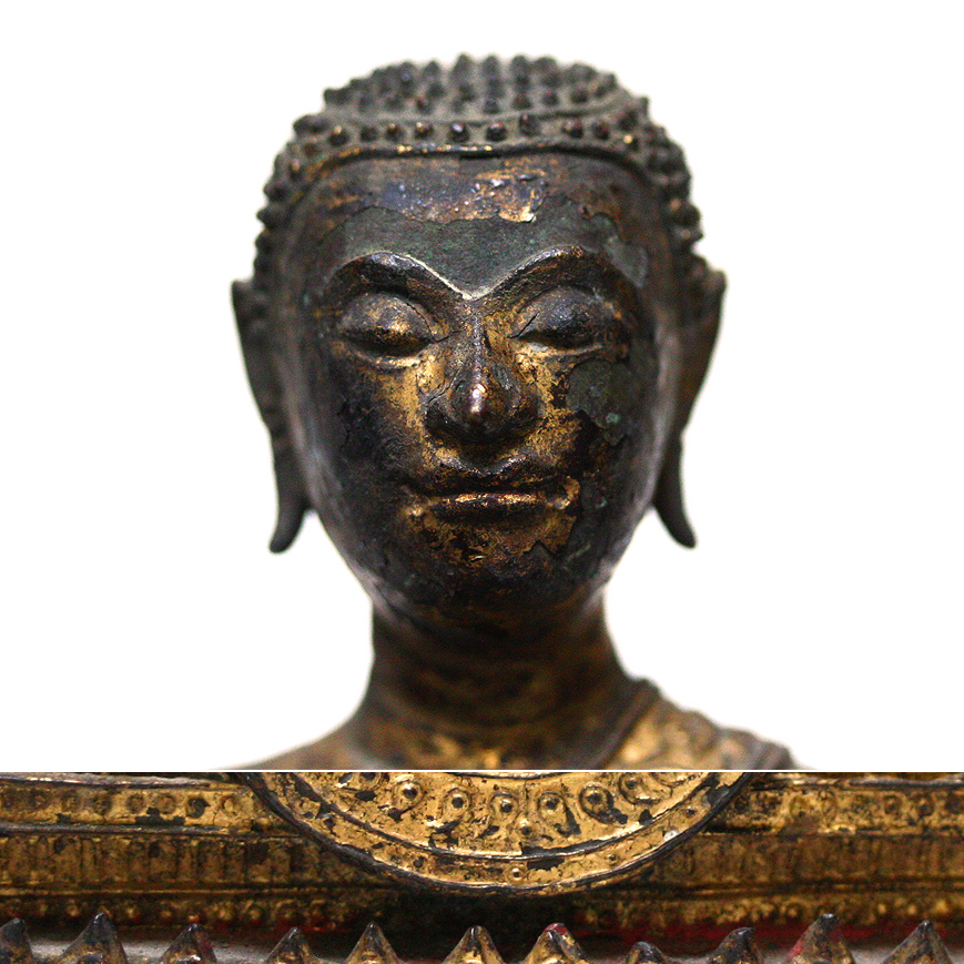 STATUE DE PHRA MALAI EN BRONZE DORÉ, THAÏLANDE-DÉBUT XIXe