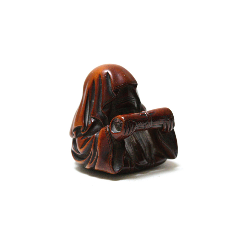 A BOXWOOD NETSUKE BY HOSHUNSAI MASAYUKI, 19th Century